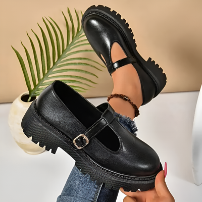 Mia - Buckled Platform Shoe