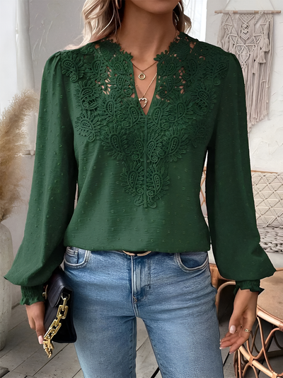 Noé - Luxurious Blouse with V-neckline