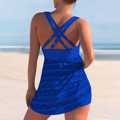 Victoria - Elegant Swimdress with Built-in Shorts