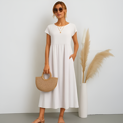 Isabella - Elegant Round Neck Dress