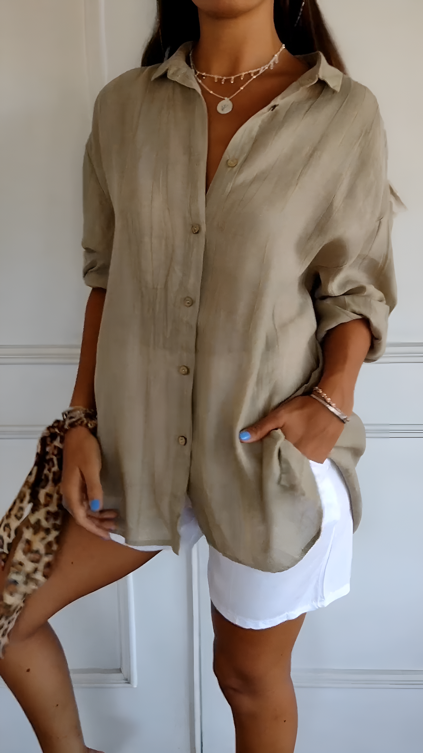 Evelyn -  Elegant Oversized Blouse