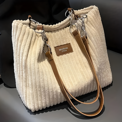 Lidia - Elegant Corduroy Tote Bag