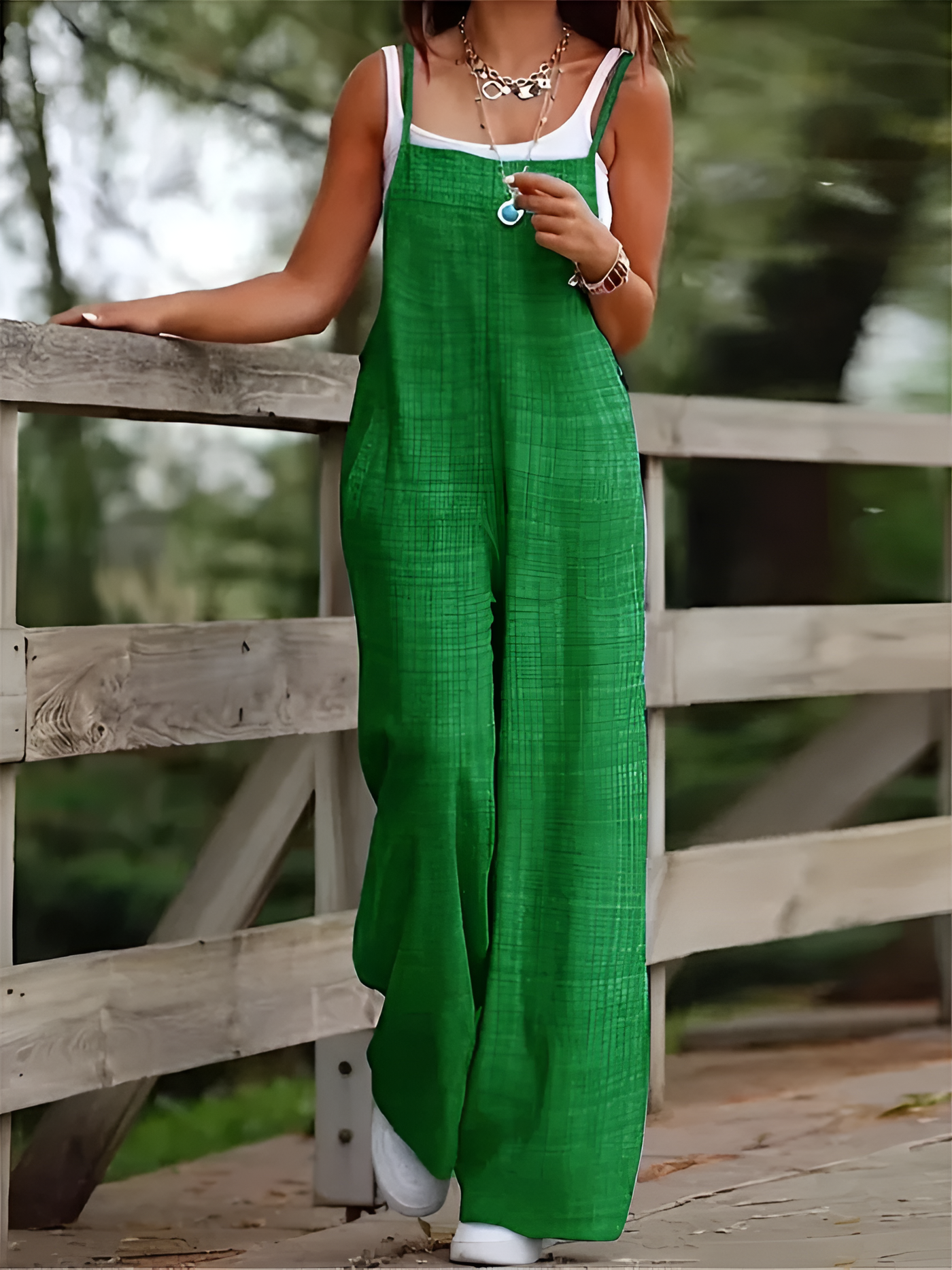 Elodie - Casual Wide Leg Overalls With Pockets