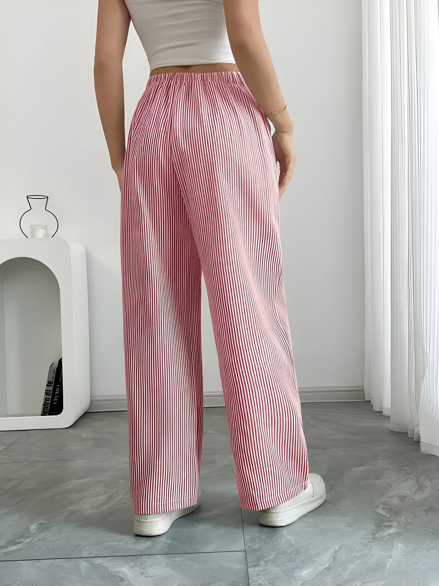 Thalina - Elegant Striped Pant With Pockets