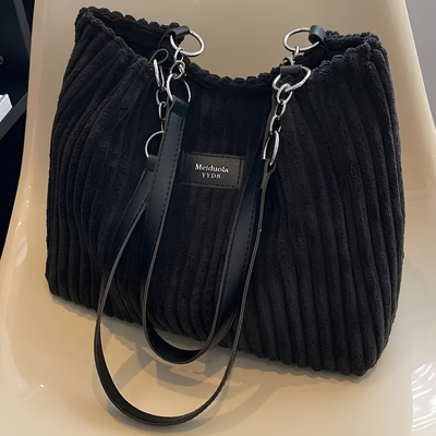 Lidia - Elegant Corduroy Tote Bag