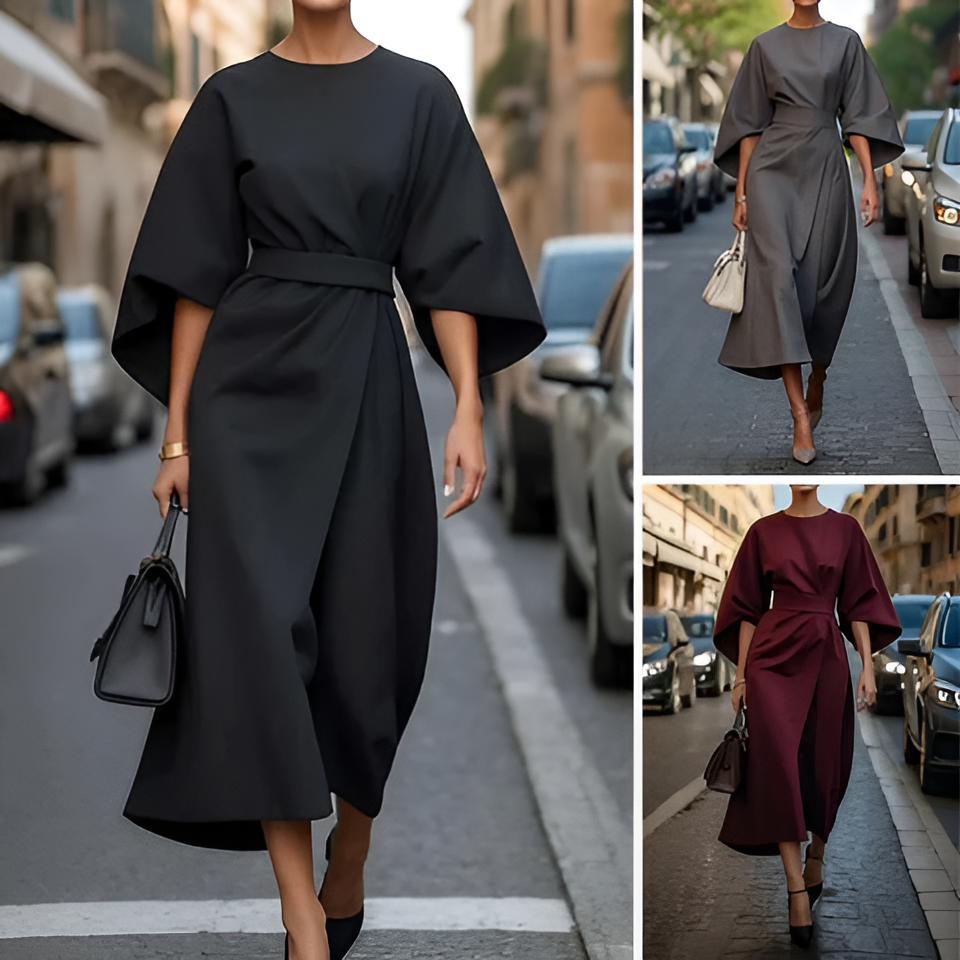 Louise - Elegant Dress with Lantern Sleeves