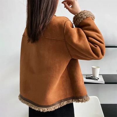 Amanda - Shearling Button Jacket