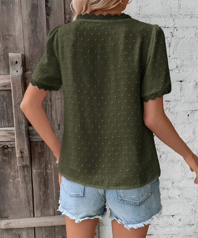 Maxime - Elegant V-Neck Summer Blouse