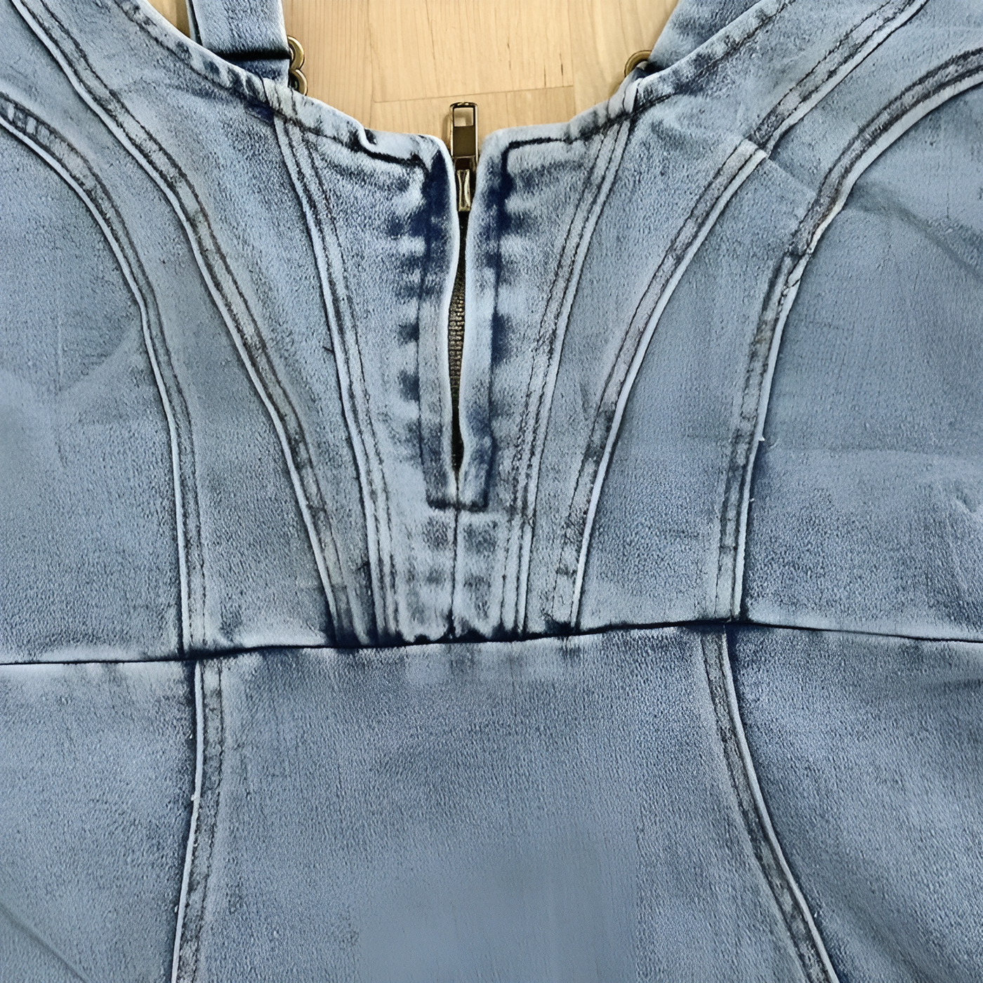 Josephine - Denim Dress With U-Neckline