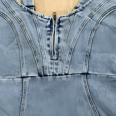 Josephine - Denim Dress With U-Neckline