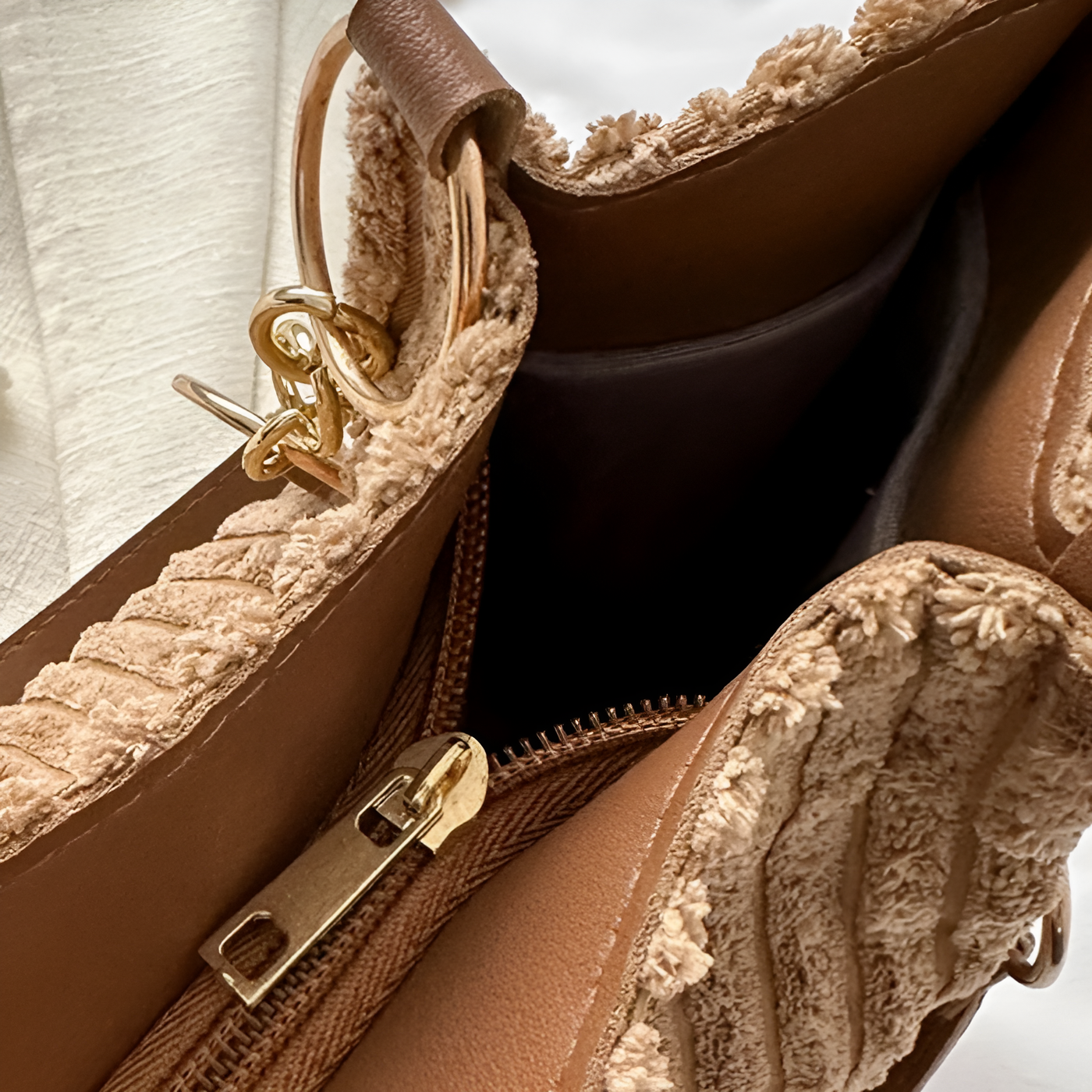 Lidia - Elegant Corduroy Tote Bag