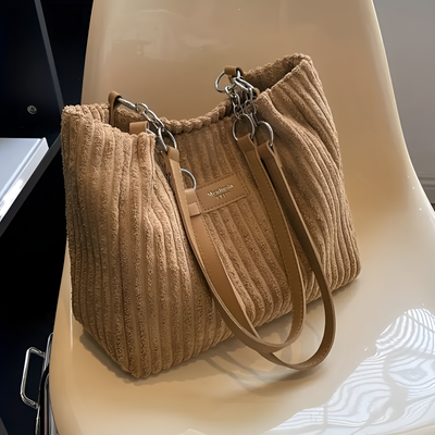 Lidia - Elegant Corduroy Tote Bag