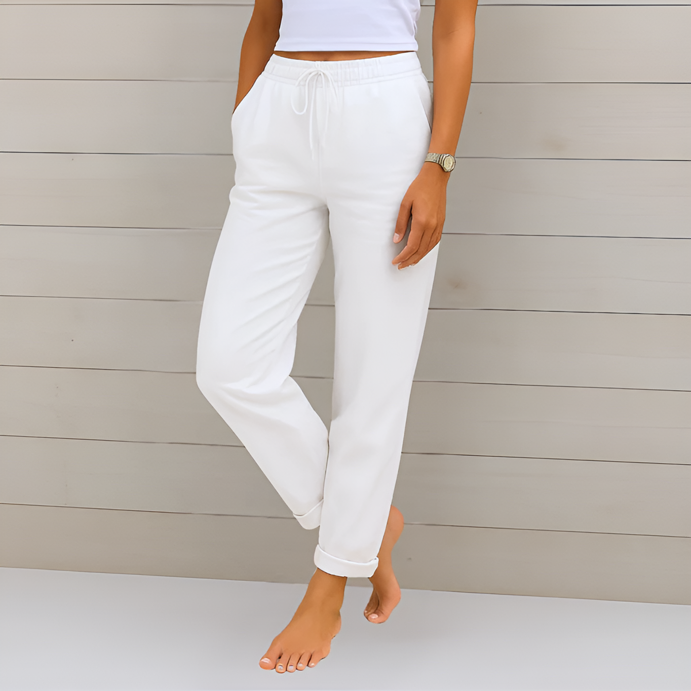Nadine - Breathable Elastic Waist Stretch Pants