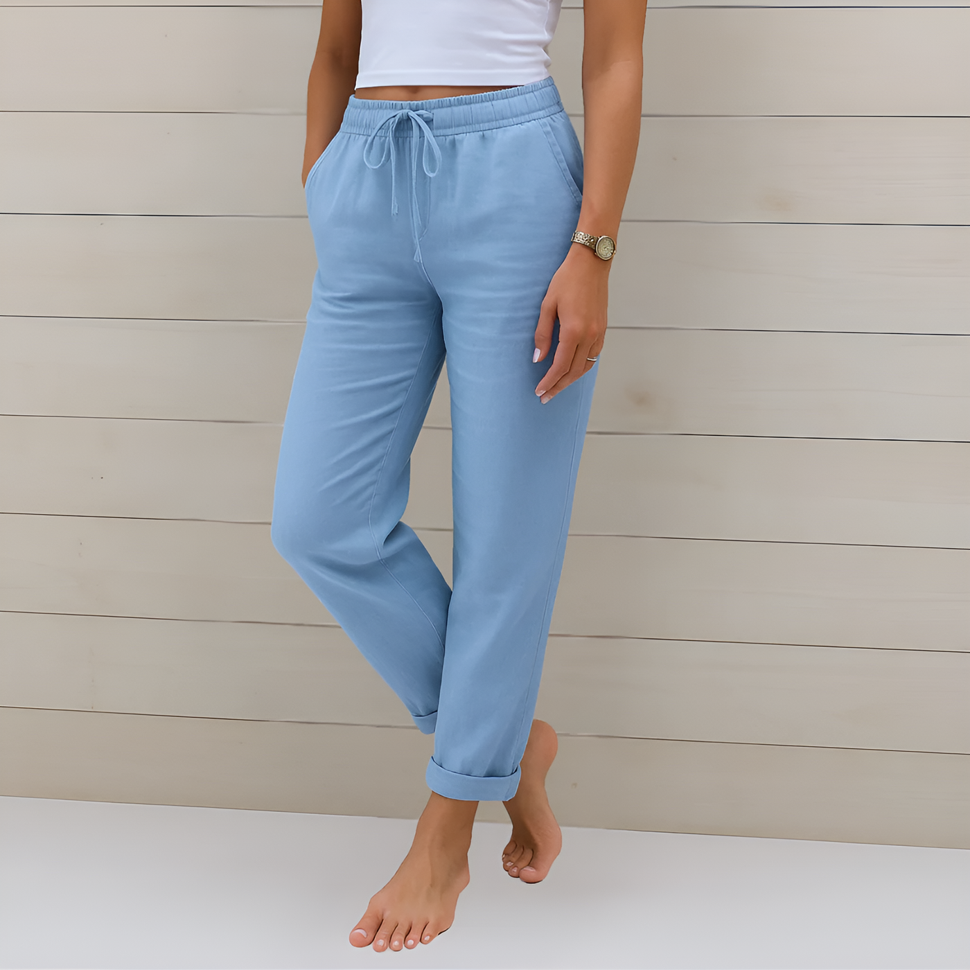 Nadine - Breathable Elastic Waist Stretch Pants