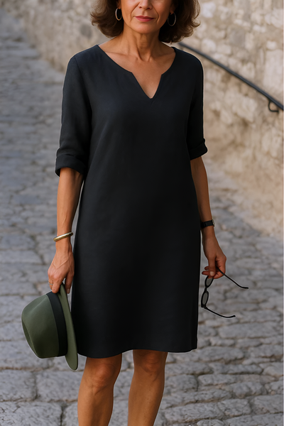 Lisette - Elegant V-Neck Dress