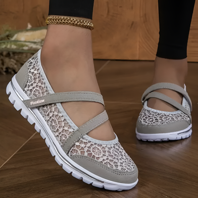 Lucy - Elegant Lace Breathable Slip On Orthopaedic Sneakers