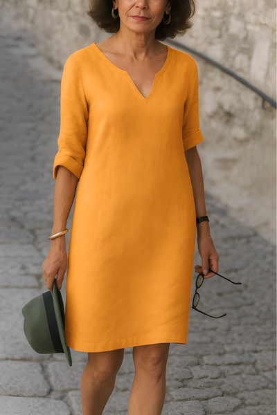 Lisette - Elegant V-Neck Dress