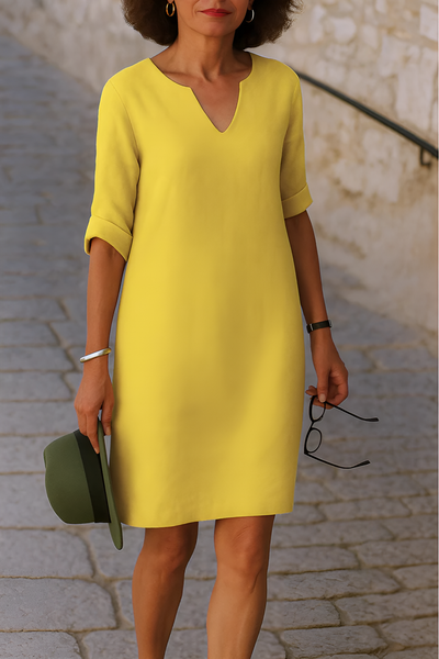 Lisette - Elegant V-Neck Dress