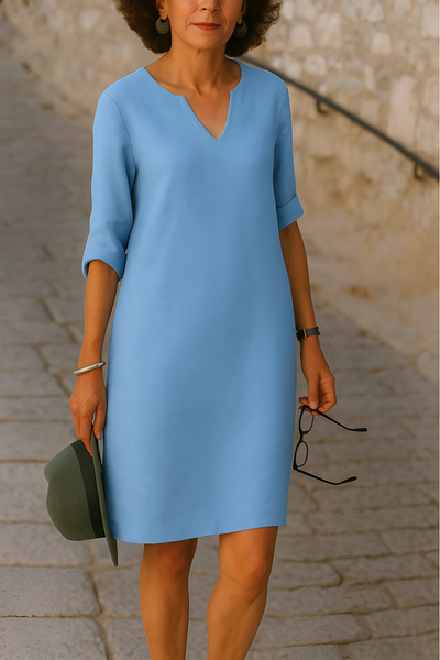 Lisette - Elegant V-Neck Dress