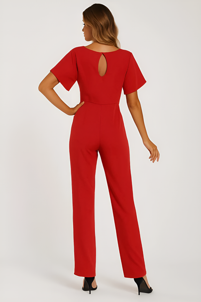 Elva - Tie-Belt Jumpsuit for Women