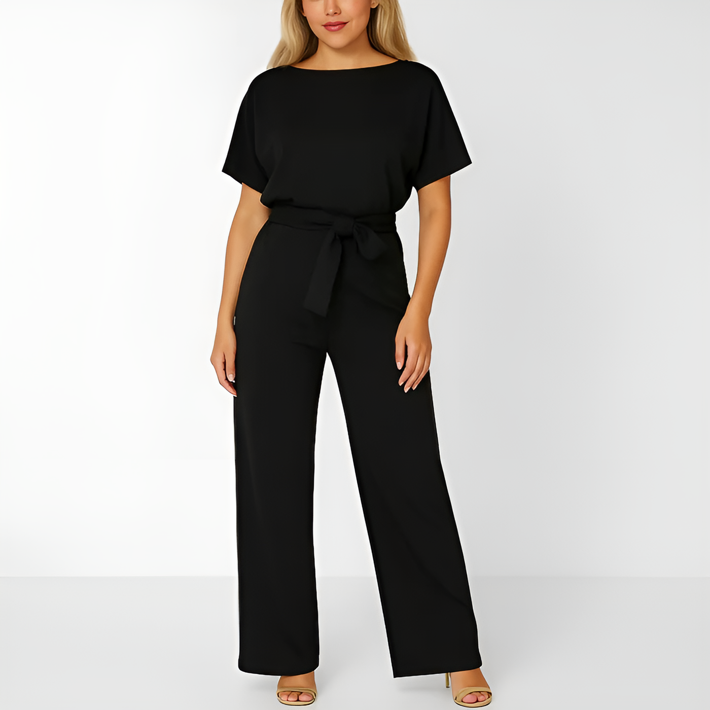 Elva - Tie-Belt Jumpsuit for Women