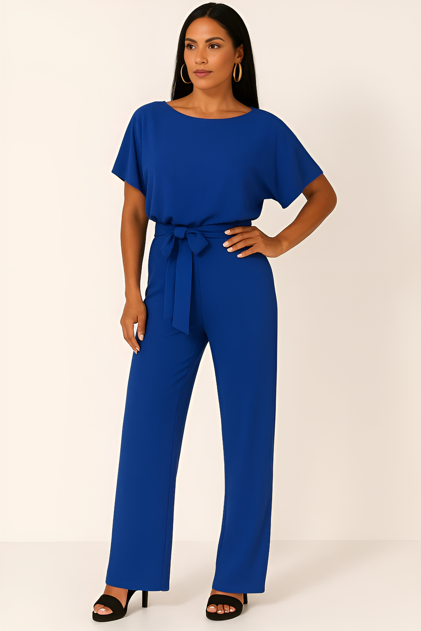 Elva - Tie-Belt Jumpsuit for Women