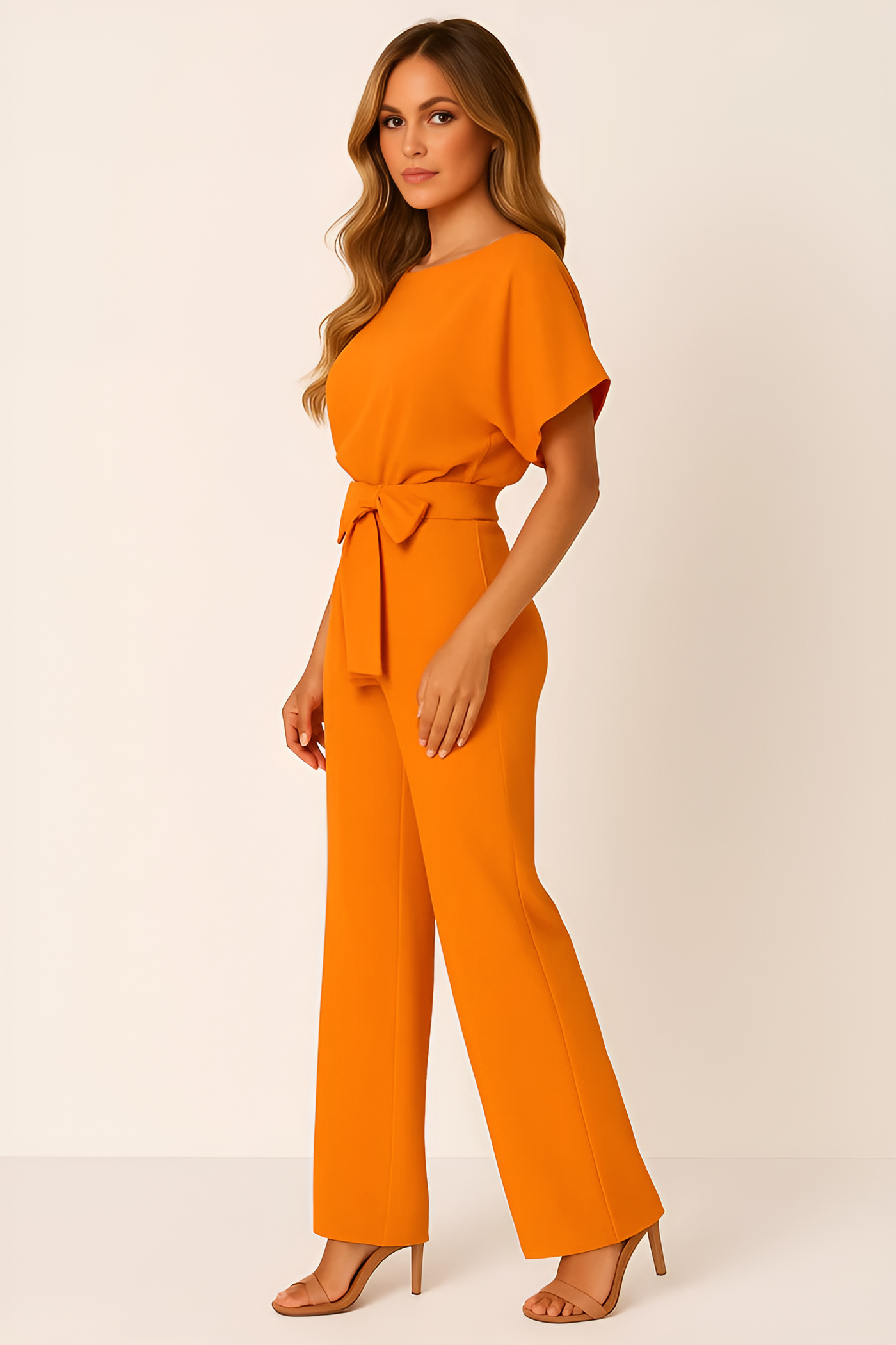 Elva - Tie-Belt Jumpsuit for Women