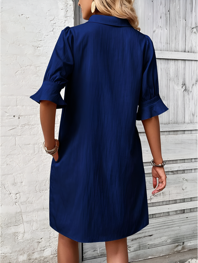 Feline – Casual Button Down Shirt Dress