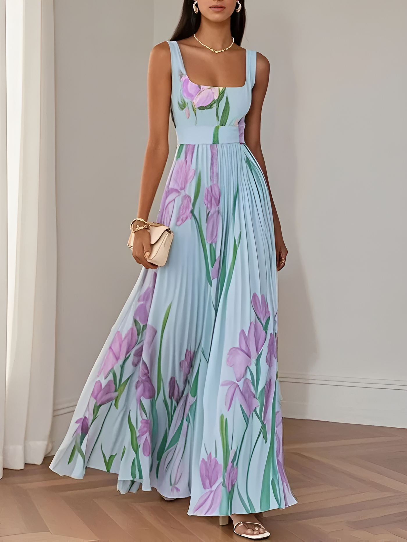 Reina - Elegant Floral Maxi Dress