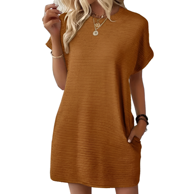 Belle – Casual Minimalist Round Neck Summer Dress