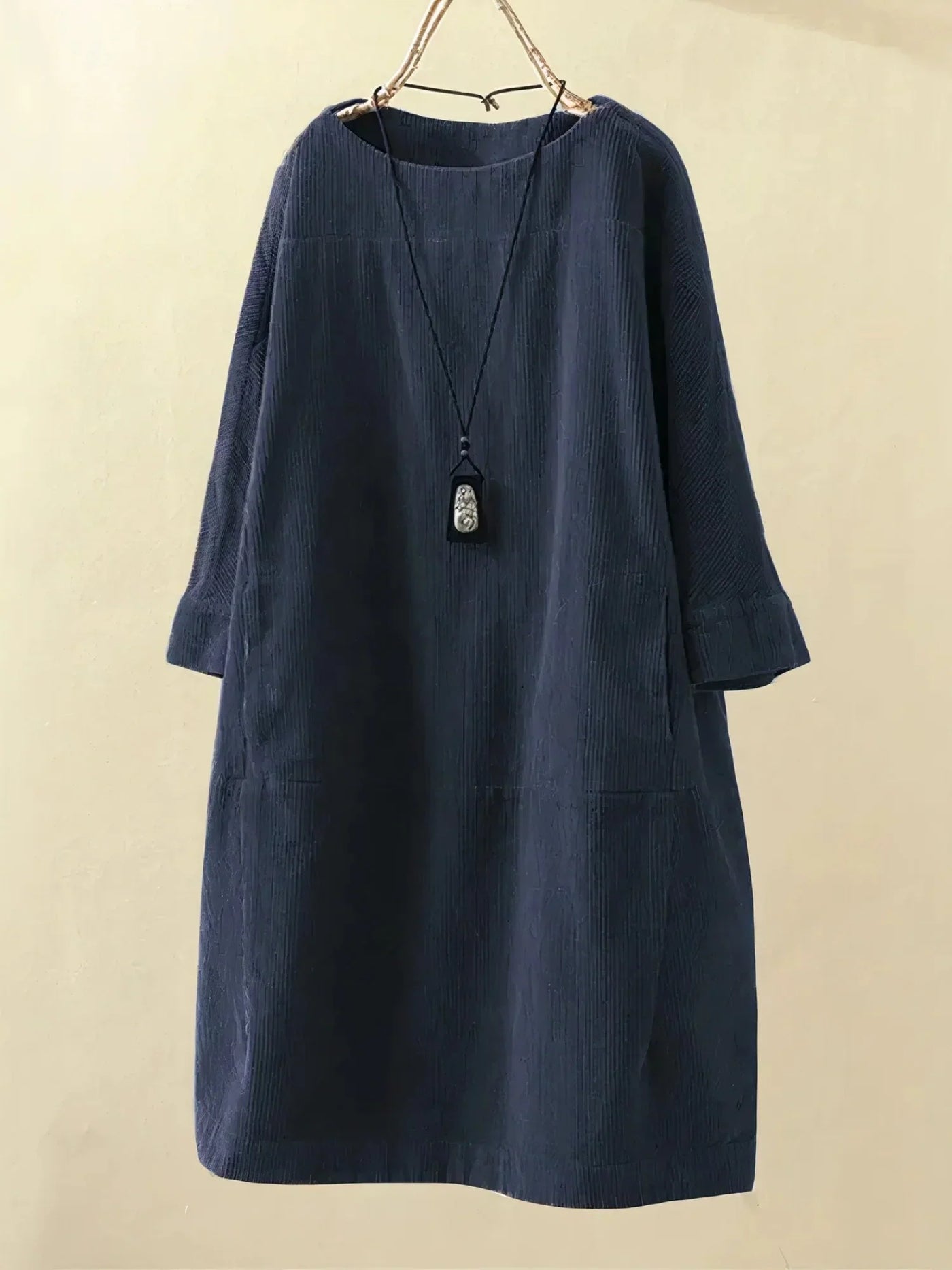 Kaia - Relaxed Corduroy Midi Dress