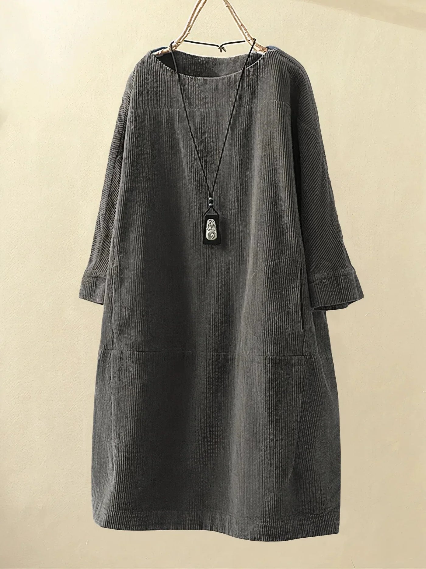 Kaia - Relaxed Corduroy Midi Dress