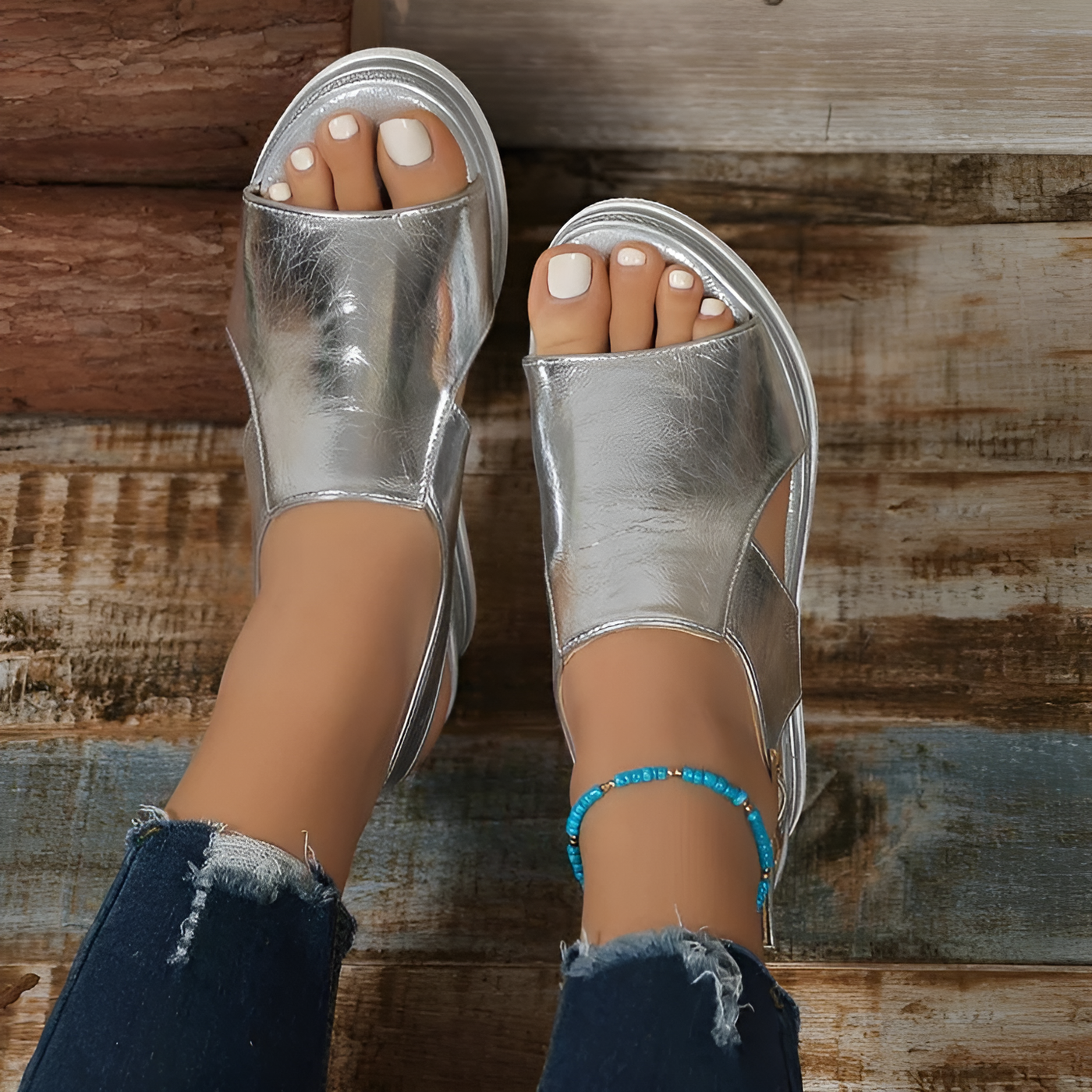 Estelle - Orthopedic Wedge Platform Sandals