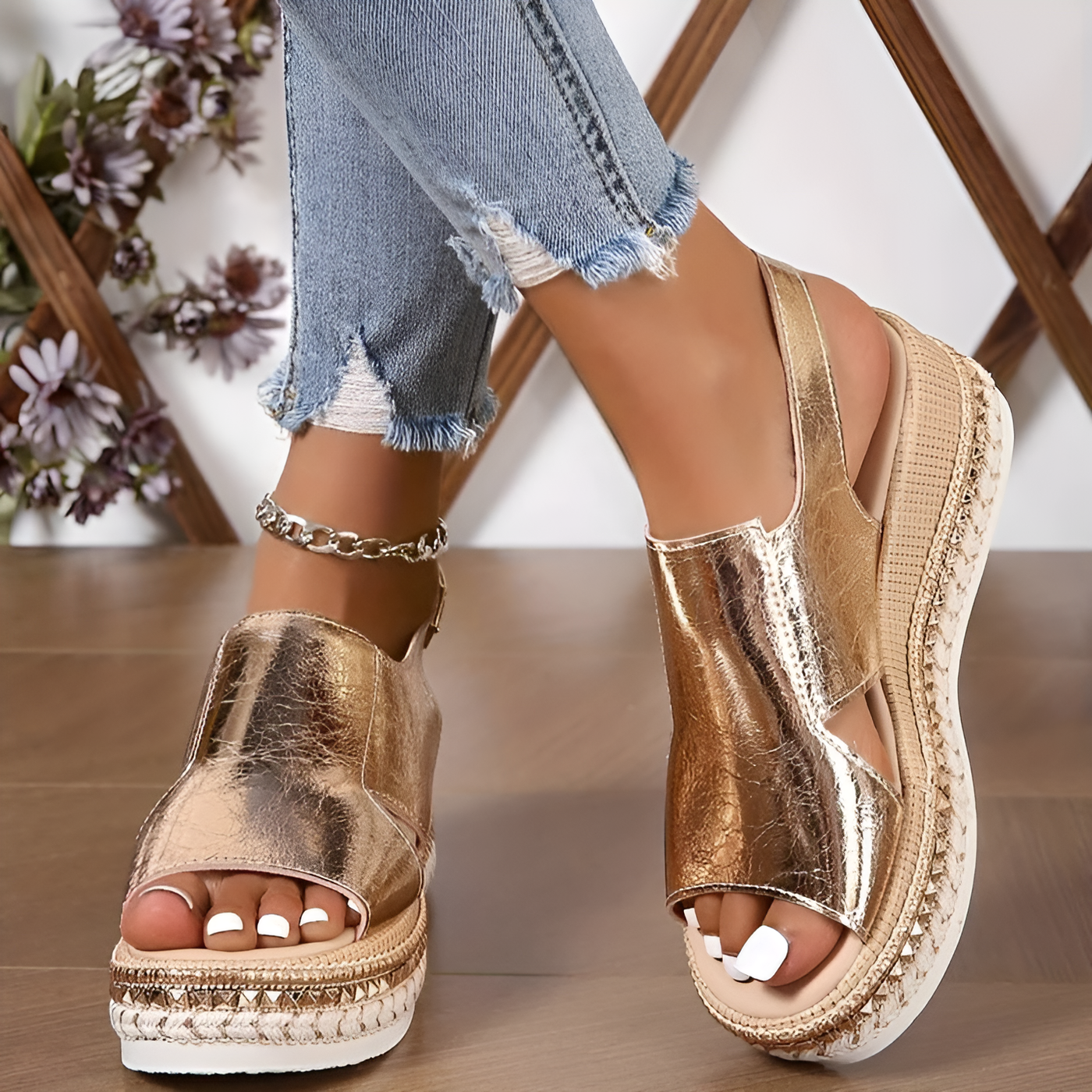 Estelle - Orthopedic Wedge Platform Sandals