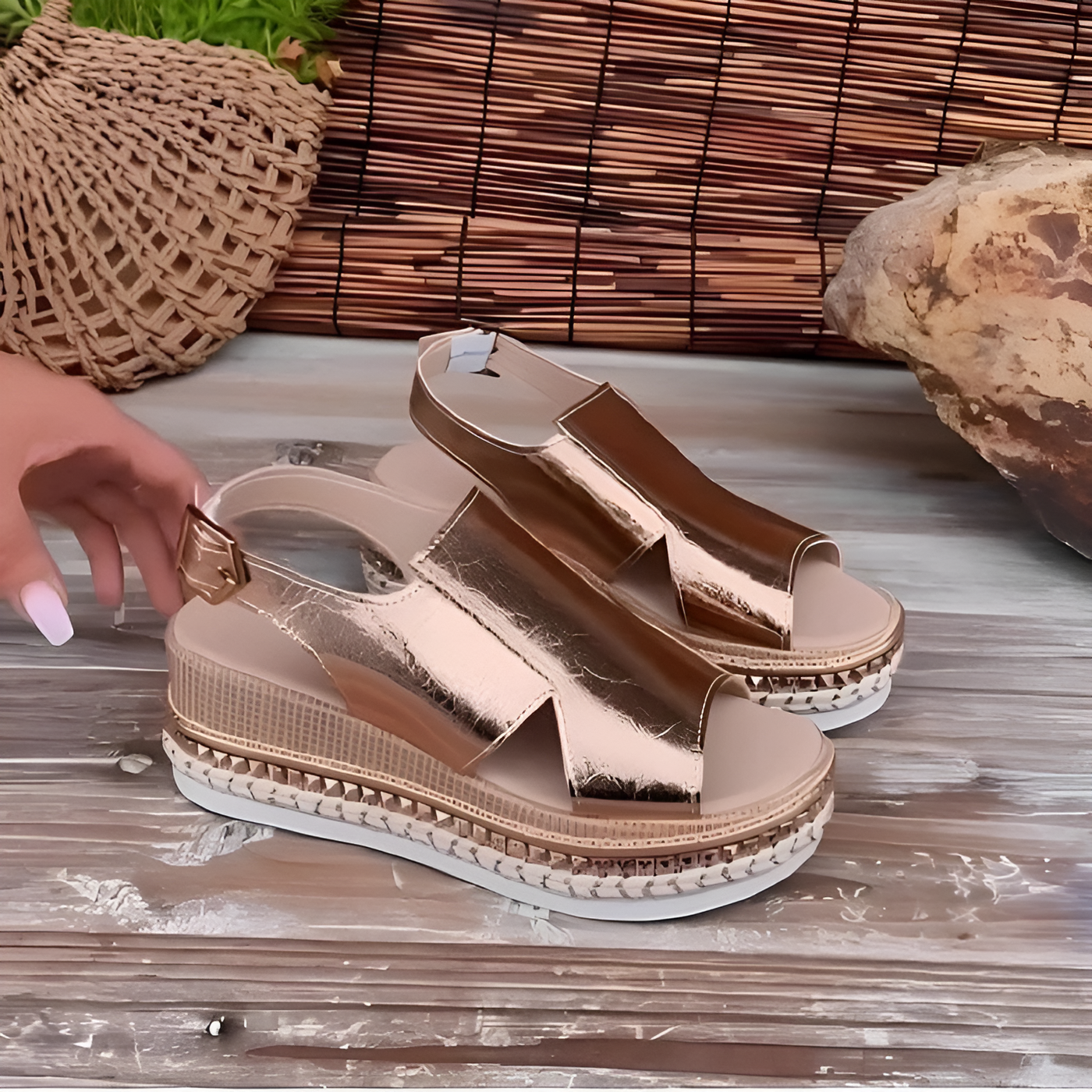 Estelle - Orthopedic Wedge Platform Sandals