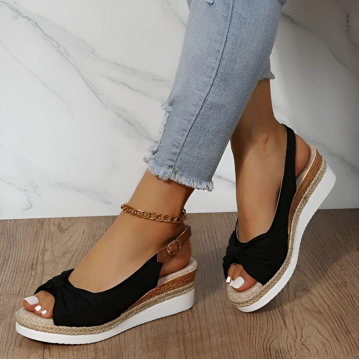 Celina - Ergonomic Bow Sandals