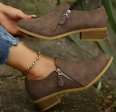Vera - Zip-Up Ankle Boots