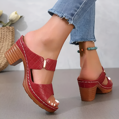 Stella -  Stylish Comfort Block Heel Sandals